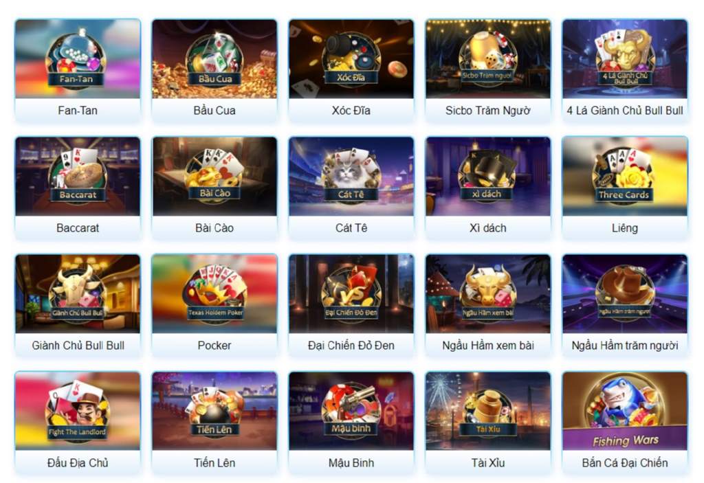 Game bài Fb68 mang đến sự đa dạng trò chơi khác nhau