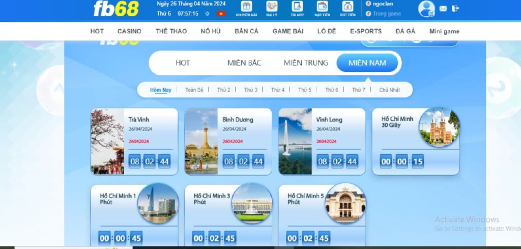 Sảnh lô đề miền Nam cho tỷ lệ trả thưởng cao