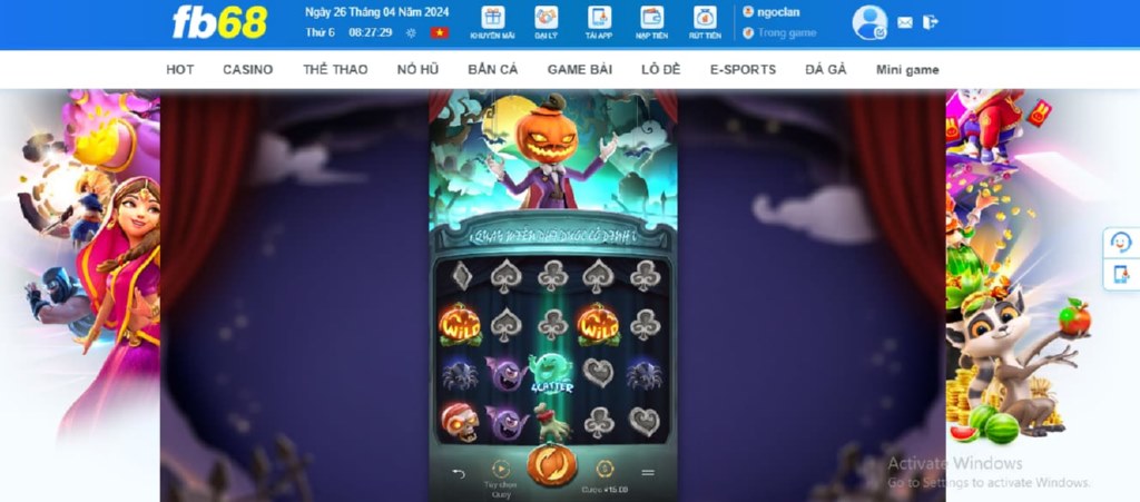 Nổ hũ đổi thưởng Halloween dành cho các bạn thích không khí lễ hội ma quỷ